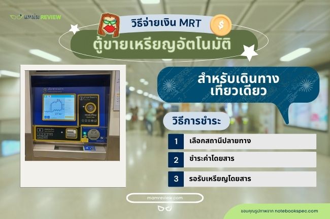 วิธีซื้อเหรียญ MRTจากตู้อัตโนมัติ